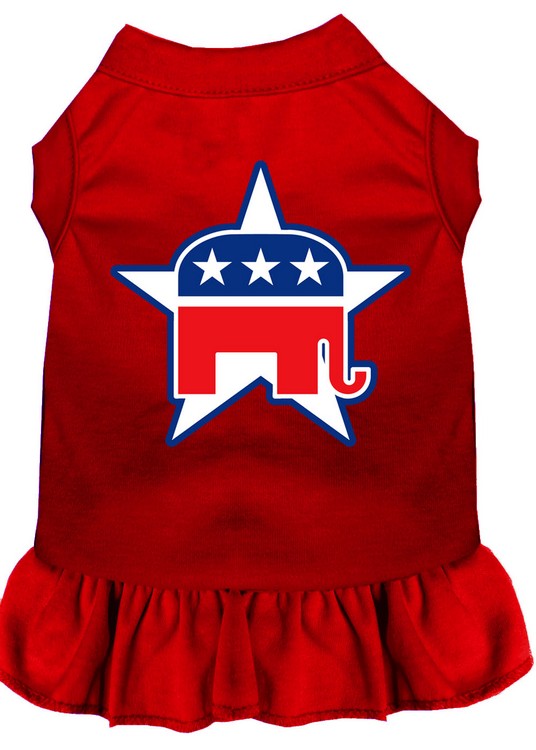 Republican Screen Print Dress Red XXL